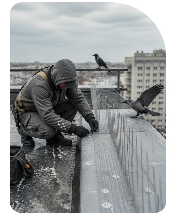 Защита от ворон под ключ в Кызыле по цене от 5186 р. | Сенат-Кзл